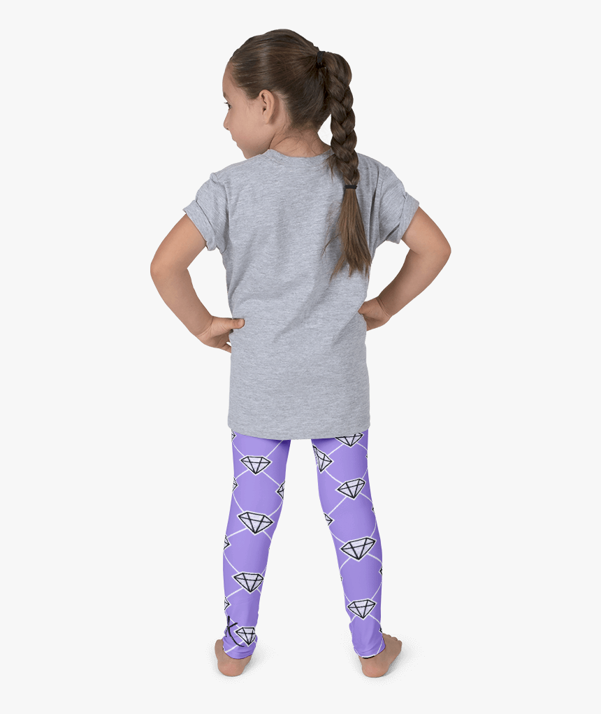 Kid S Purple Diamond Leggings - Child Back Png, Transparent Png
