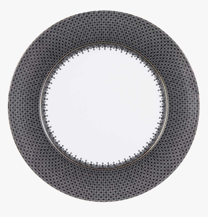 Lace Service Plate Black - Mottahedeh Blue Lace Dessert Plate, HD Png Download