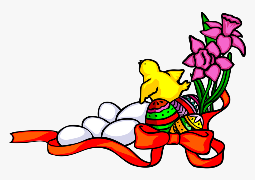 Vector Illustration Of Easter Border With Colored Eggs, HD Png Download