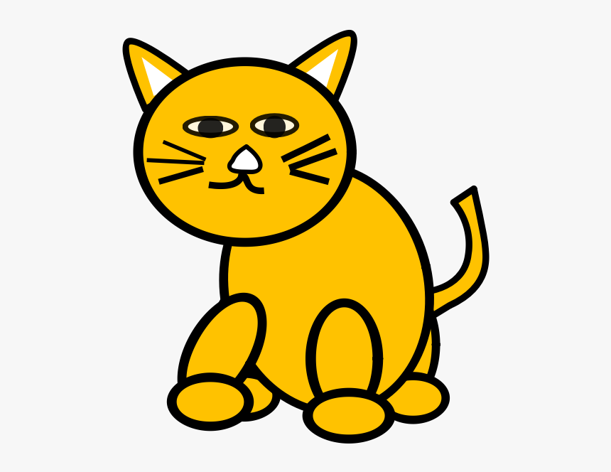 Cat Round Svg Clip Arts - Cat Clipart Black And White, HD Png Download