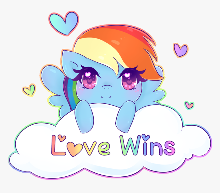 Nekocakeart, Cloud, Cute, Gay Pride, Heart, Lovewins, - Cartoon, HD Png Download