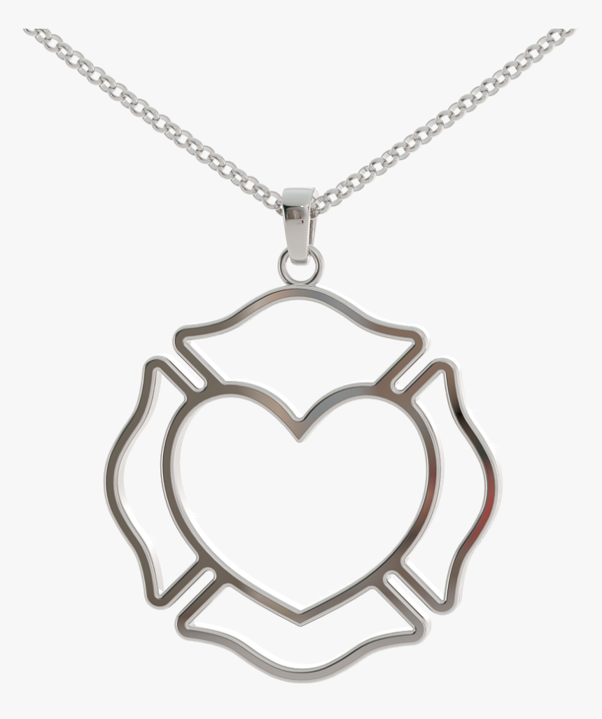 Fire Heart Pendant - Fire Maltese Cross Clipart, HD Png Download