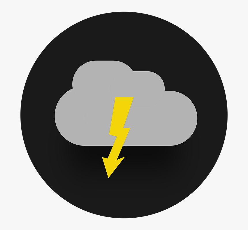 Flash, Icon, Cloud, Storm, Thunderstorm, Weather - Unwetter Icon, HD Png Download