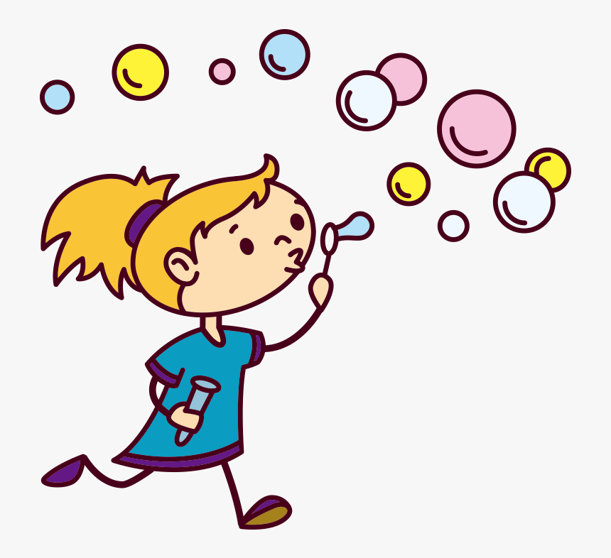 Vector Graphics Illustration Soap Bubble Product Portable - 小朋友 吹 泡 泡 卡通, HD Png Download