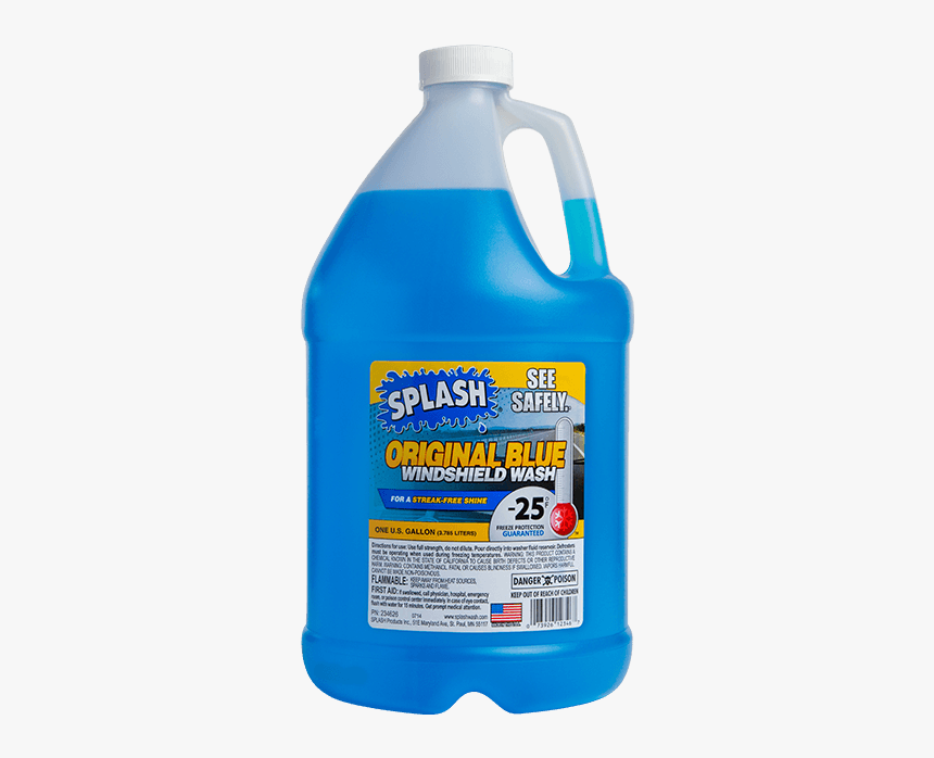 Splash Original Blue Windshield Wash, HD Png Download