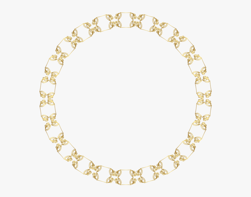 Round Border Frame Gold Png Clip Art Image - Gold Borders Round, Transparent Png