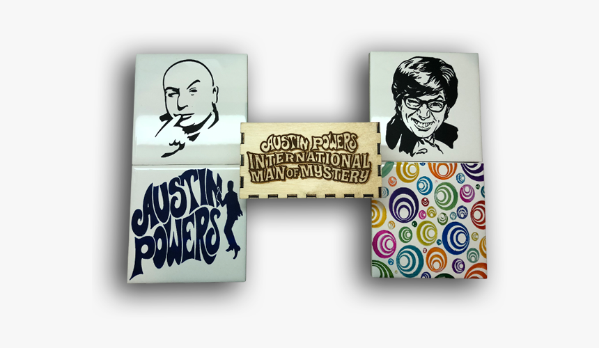 Austin Powers Coasters - Illustration, HD Png Download