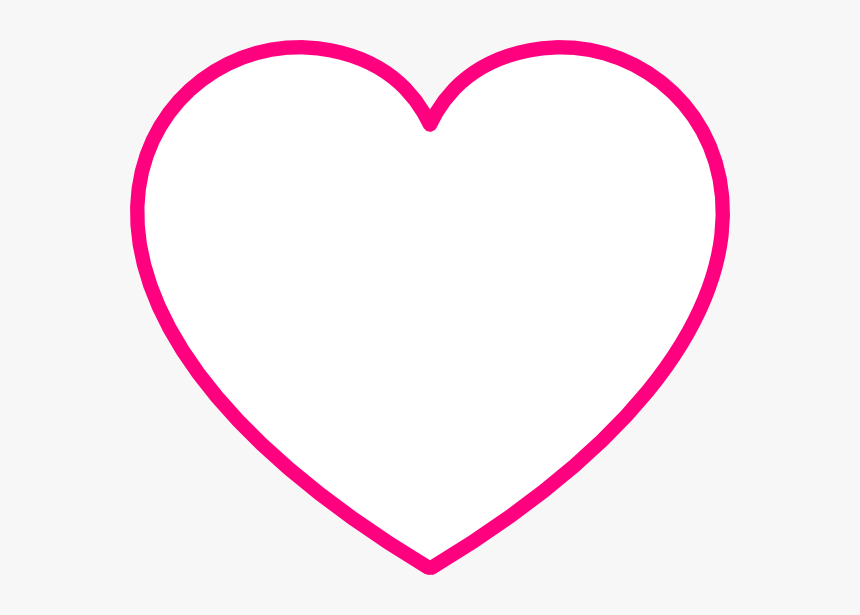 White Box Outline Png - Heart Transparent Middle, Png Download