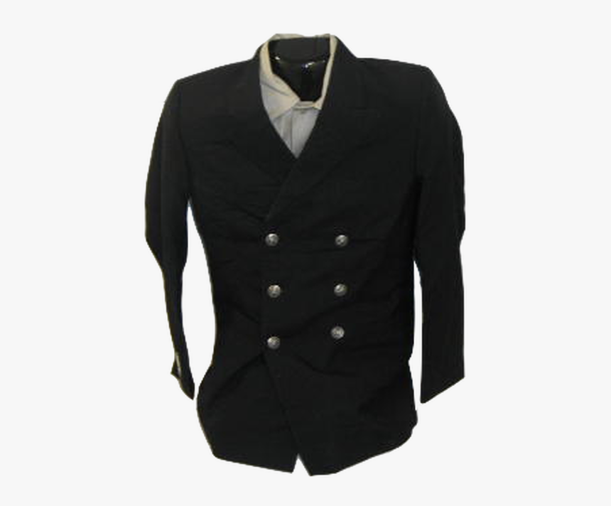 Navy Black Dress Jacket With Silver Buttons - Formal Wear, HD Png Download