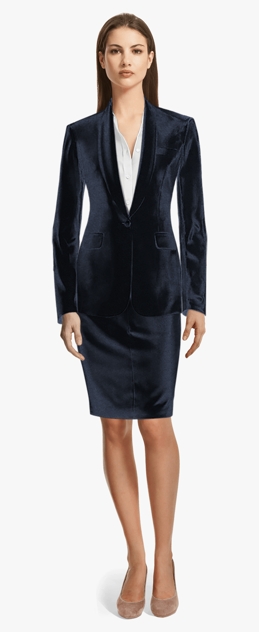 Sand Double Breasted Prince Of Wales Linen Midi Skirt - Black Linen Skirt Suit, HD Png Download