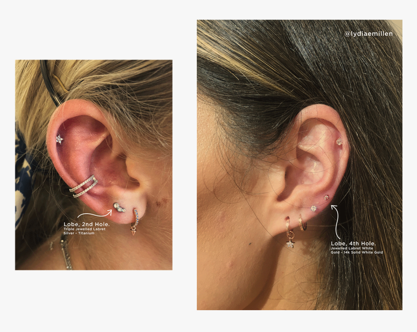 Transparent Eyebrow Piercing Png - Earrings, Png Download