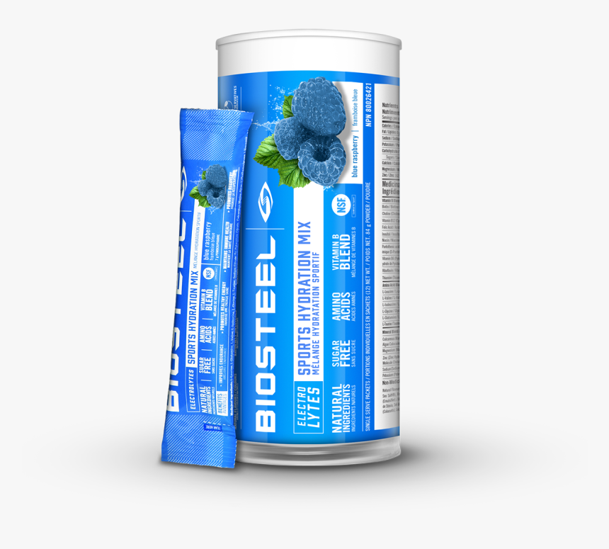 Sports Hydration Mix Tube / Blue Raspberry - Biosteel Drink, HD Png Download