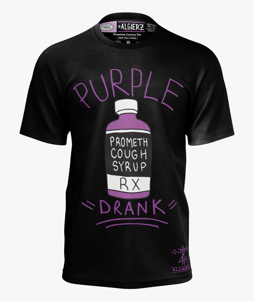 Purple Drank T-shirt, Black - Active Shirt, HD Png Download