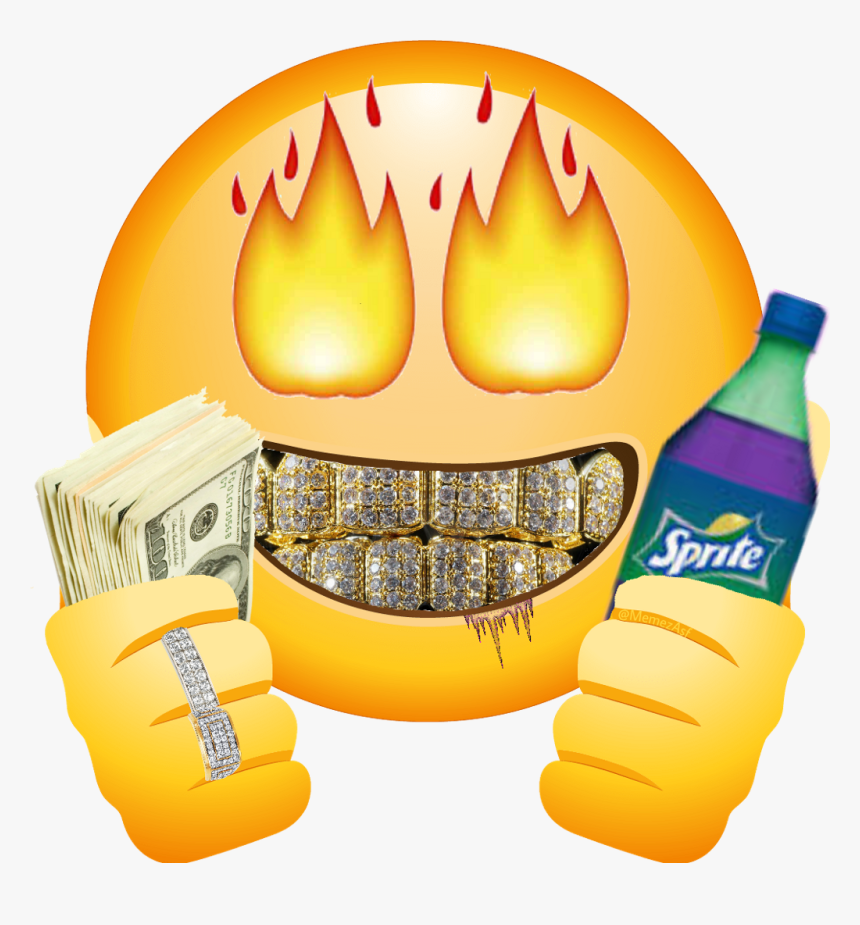 Emoji Emojisticker Lean Dirtysprite Emoji With Gold Grill, HD Png