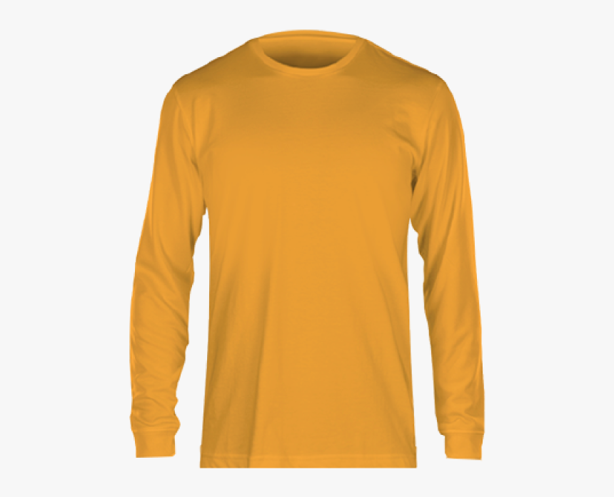 Fan Cloth Long Sleeve Tee Gold - Long Sleeve Shirt Png Gold, Transparent Png