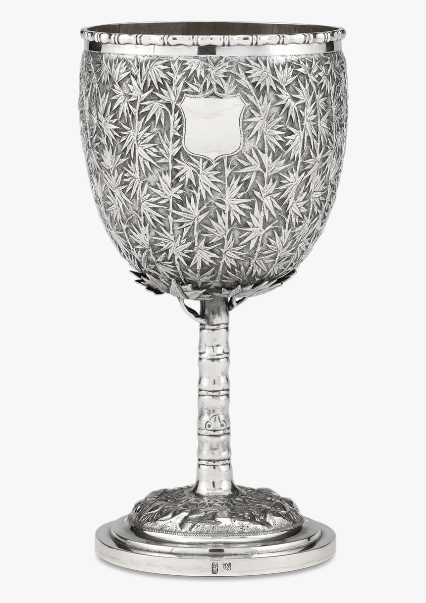 Chinese Export Silver Goblet - Chinese Antique Silver Glass, HD Png Download