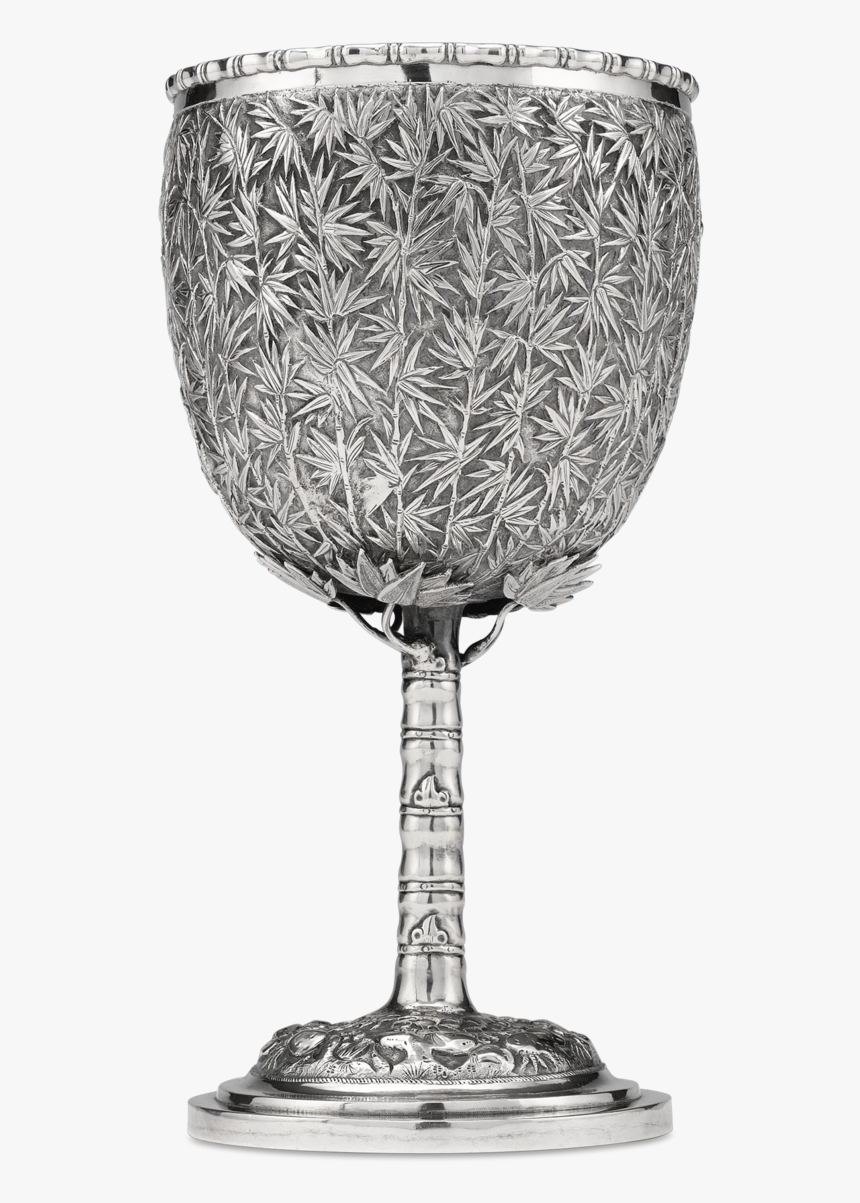 Chinese Export Silver Goblet - Wine Glass, HD Png Download