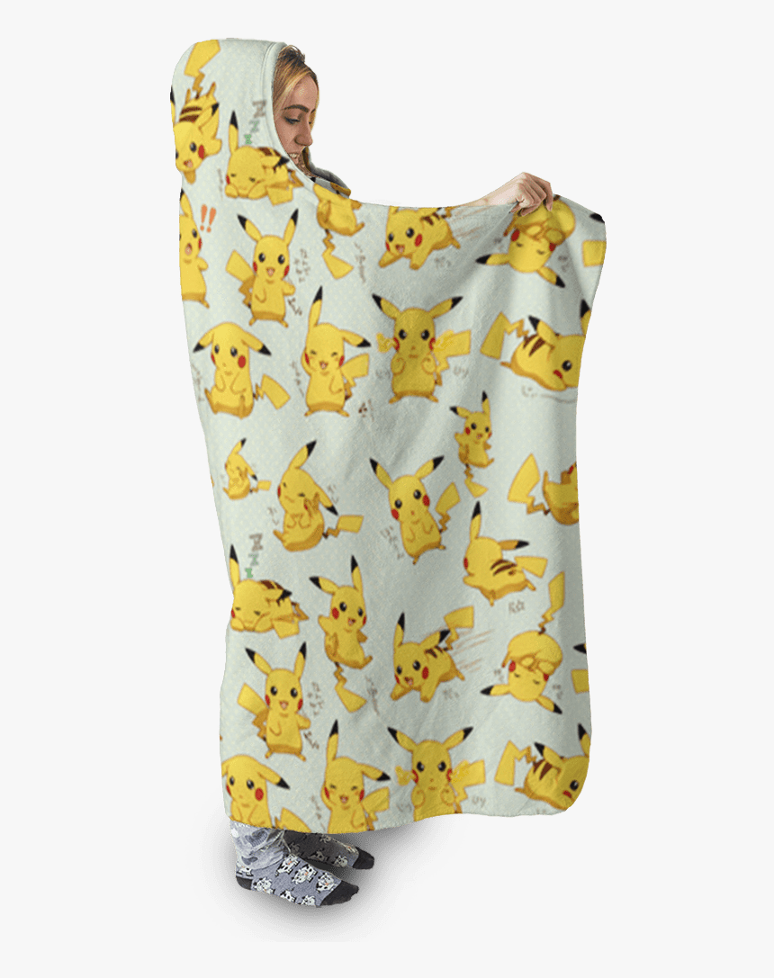 Gearhuman 3d Pokemon Pikachu Custom Hooded Blanket - Paw, HD Png Download