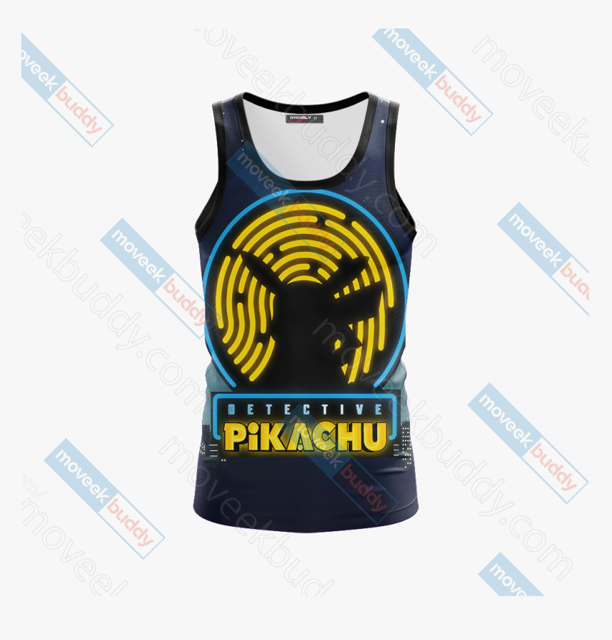Pokemon Detective Pikachu Unisex 3d Tank Top - Detective Pikachu T Shirt, HD Png Download