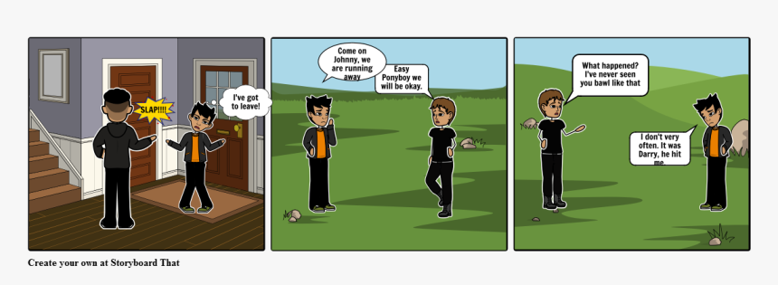 Outsiders Darry Slaps Pony, HD Png Download