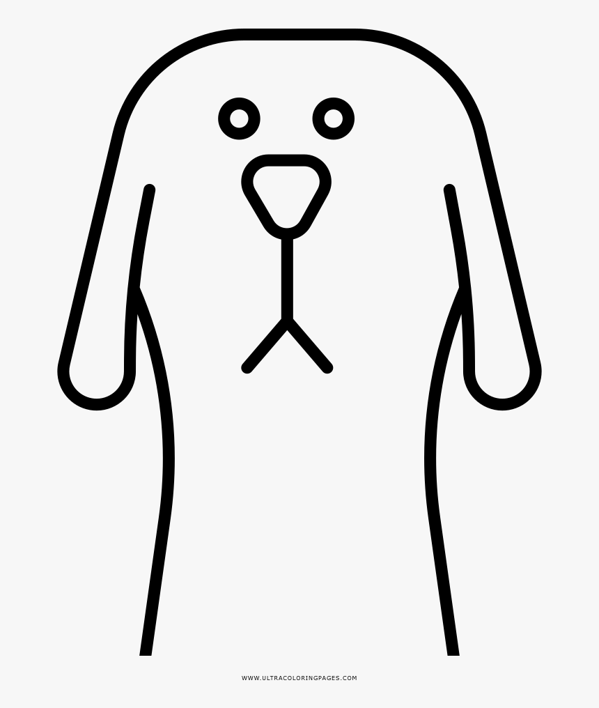 Dibujo De Cara De Perro Para Colorear - Perro Para Colorear, HD Png Download