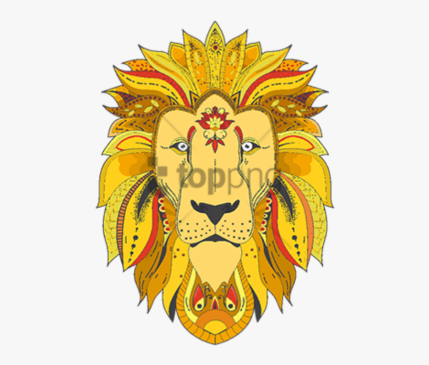 Free Png Mandalas De Animales A Color Png Image With - Leon De Mandala Coloreado, Transparent Png