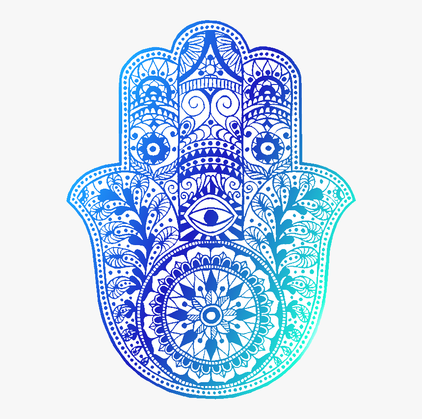 Hamsa Hand Blues - Hamsa Black And White, HD Png Download