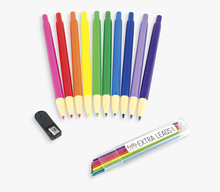 Rainbow Colored Pencils Mechanical, HD Png Download