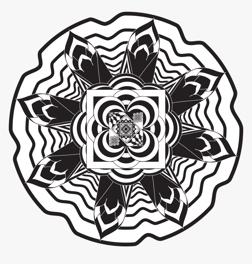 Mandala Geometric Coloring Pages, HD Png Download
