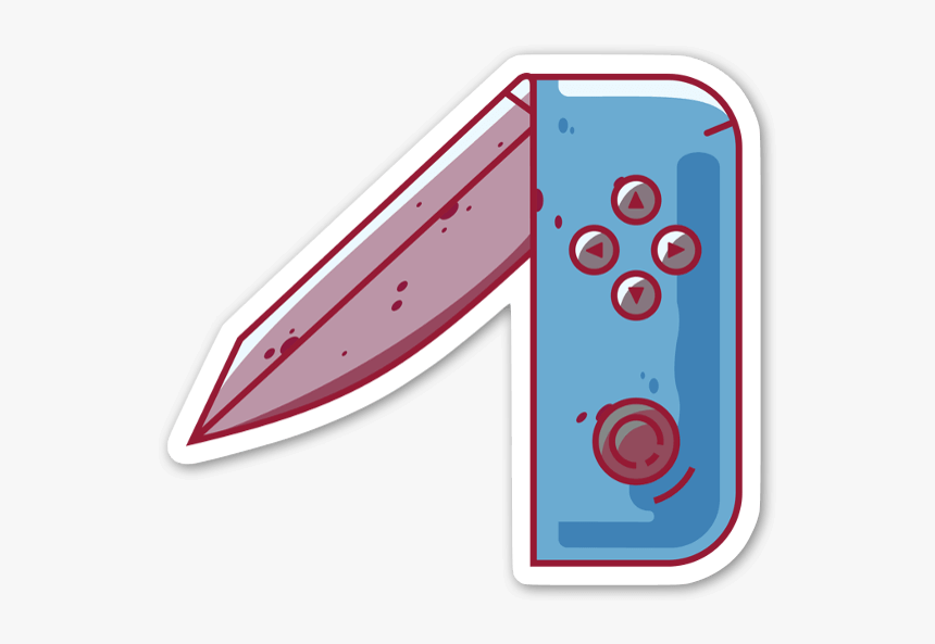 Blue Switchblade Sticker - Circle, HD Png Download