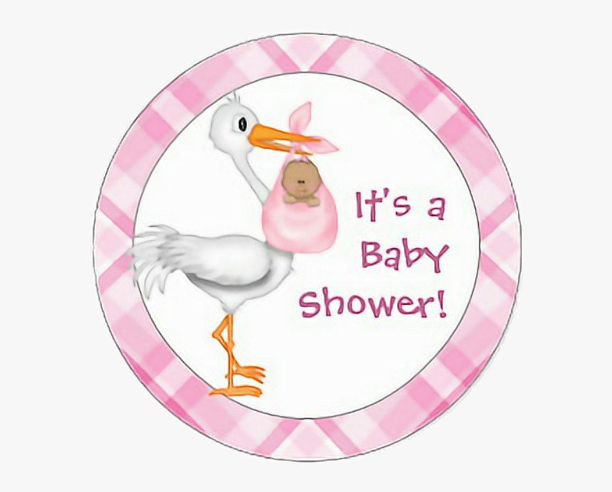 Transparent Pink Stork Clipart - Baby Shower Stork, HD Png Download