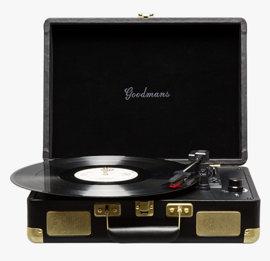 Record Player Png - Goodmans Black Record Player, Transparent Png