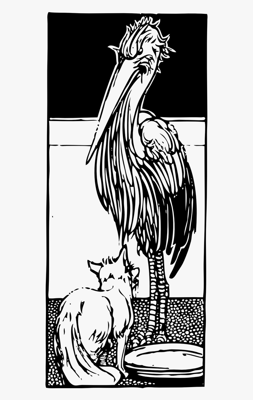 The Fox And The Stork, HD Png Download