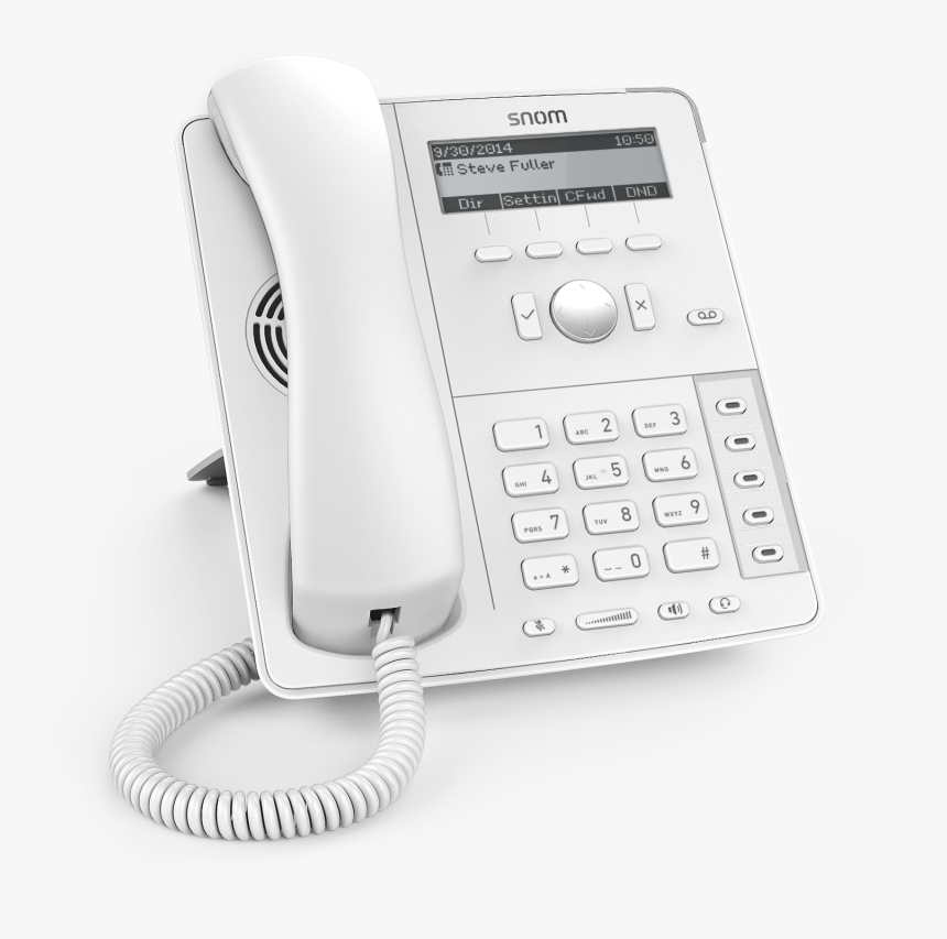 Snom D715 White Perspective 1 - Snom D715 White, HD Png Download