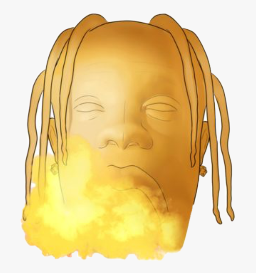 #travis #gold #smoke #freetoedit - Illustration, HD Png Download
