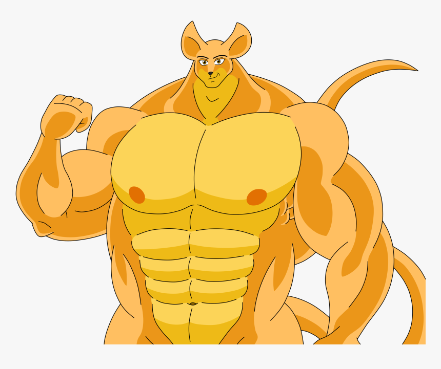 Golden Boi Flexing - Cartoon, HD Png Download