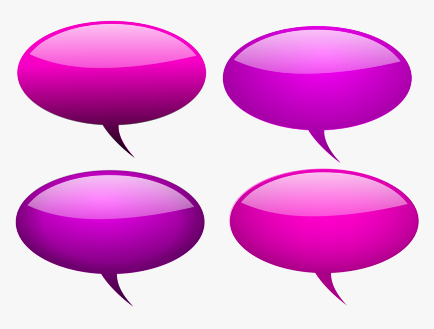 Pink,purple,balloon - 3d Speech Bubble Purple, HD Png Download