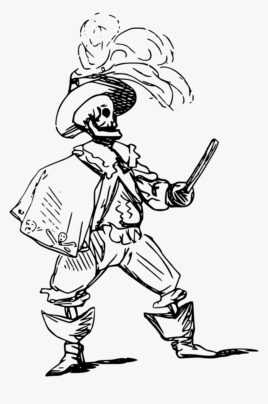 Fighting Skeleton Clip Arts - Non Human Pirates, HD Png Download