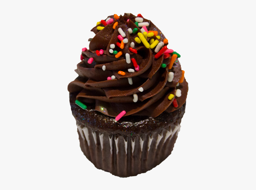 Chocolate Birthday - Chocolate Cupcake With Sprinkles Png, Transparent Png