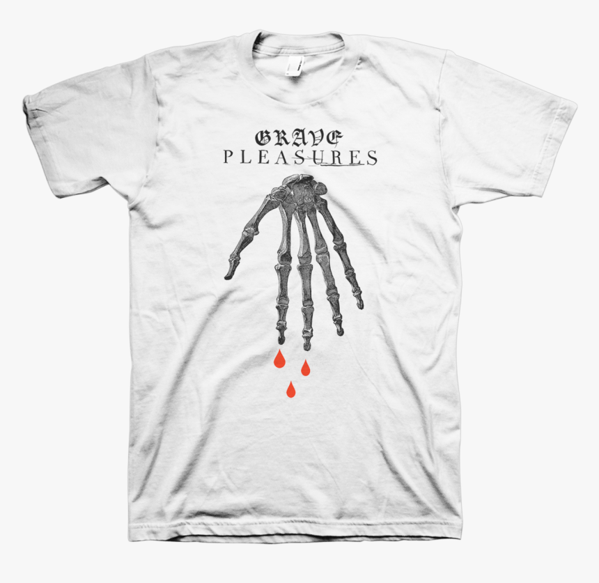 Grave Pleasures Skeleton Hand - Birds In Row T Shirt, HD Png Download