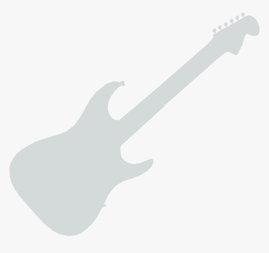 White Guitar Silhouette Png, Transparent Png