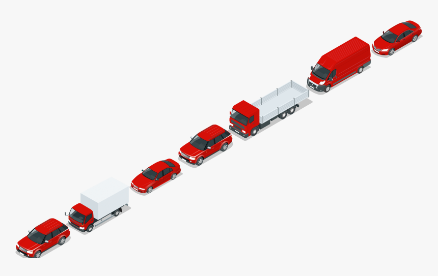 A Lane Of Slow-moving, Congested Traffic - Passive Circuit Component, HD Png Download