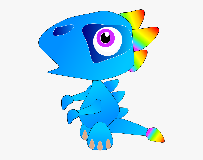 Blue Baby Dragon Svg Clip Arts - Portable Network Graphics, HD Png Download