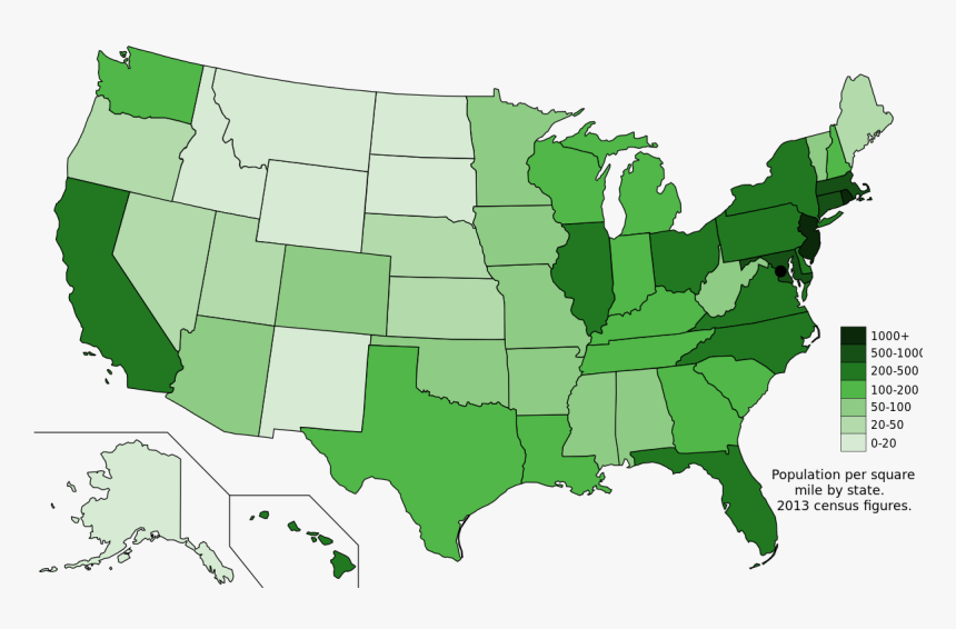 America Population Density, HD Png Download