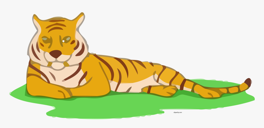 Transparent Grass Clip Art Png - Bengal Tiger, Png Download