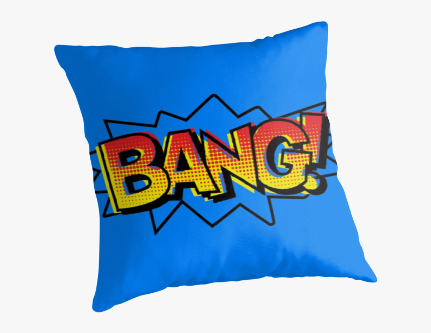 Comic Onomatopoeia Throw Pillows By Gtdesigns - Cushion, HD Png Download