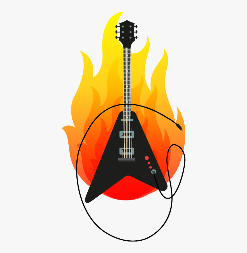 Transparent Flames Clipart Png - Guitar I Flames Png, Png Download