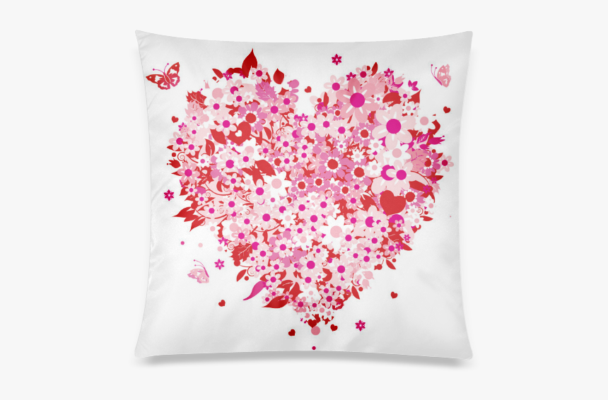 Clipart Mothers Day Hearts Custom Zippered Pillow Case - Love Logos With Flowers, HD Png Download