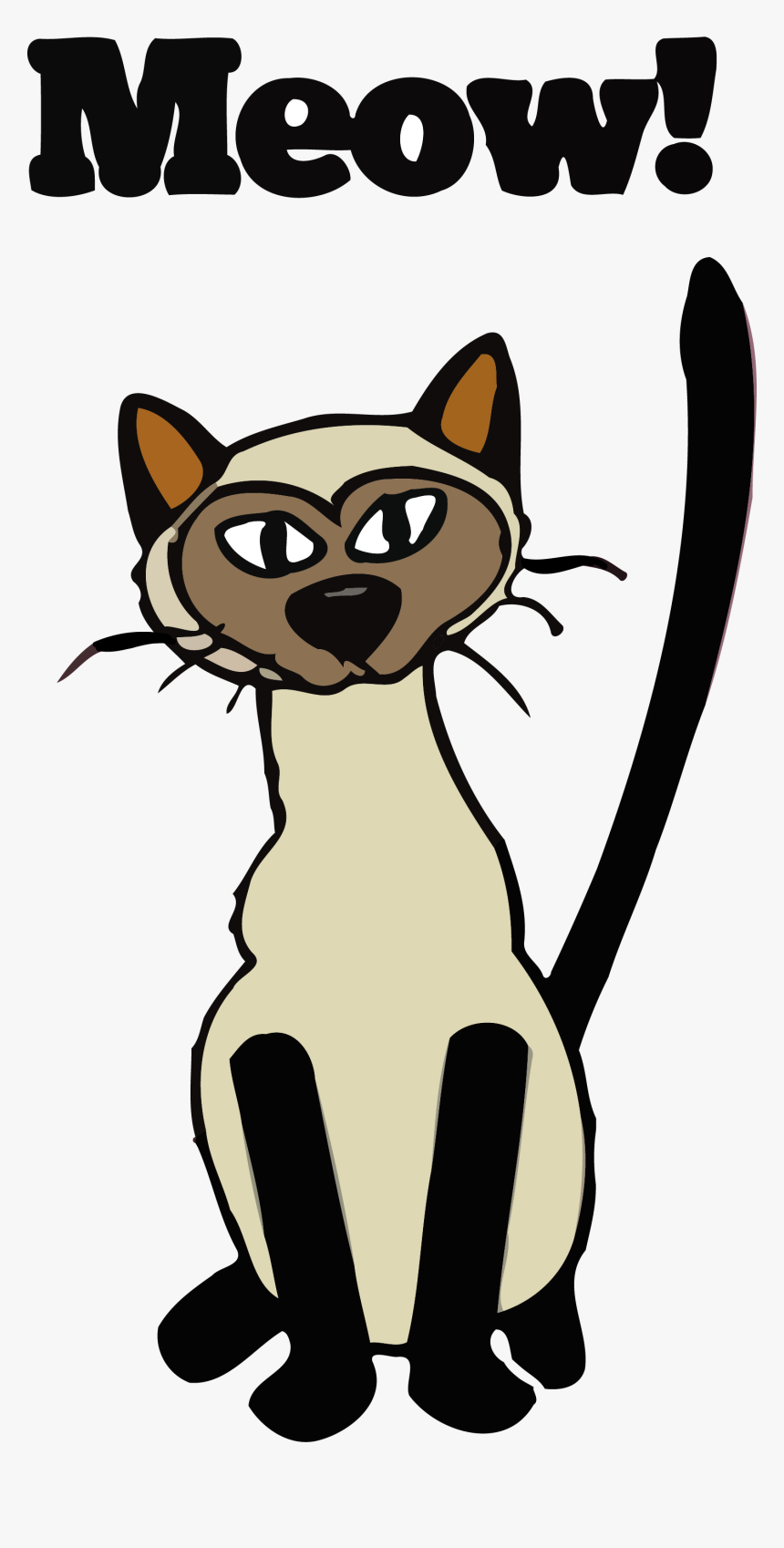 Cat Meow Png - Cat Meowing Clip Art, Transparent Png