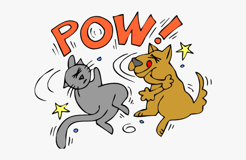 Cat And Dog Fighting Clipart, HD Png Download , Transparent Png Image
